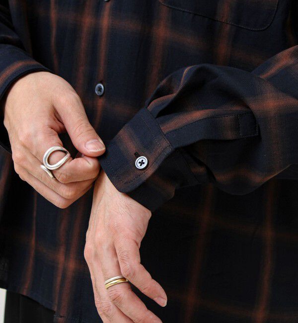 GLOSTER「【奥行きのある色合い】オンブレチェック ロングスリーブシャツ」|シャツ・ブラウス|