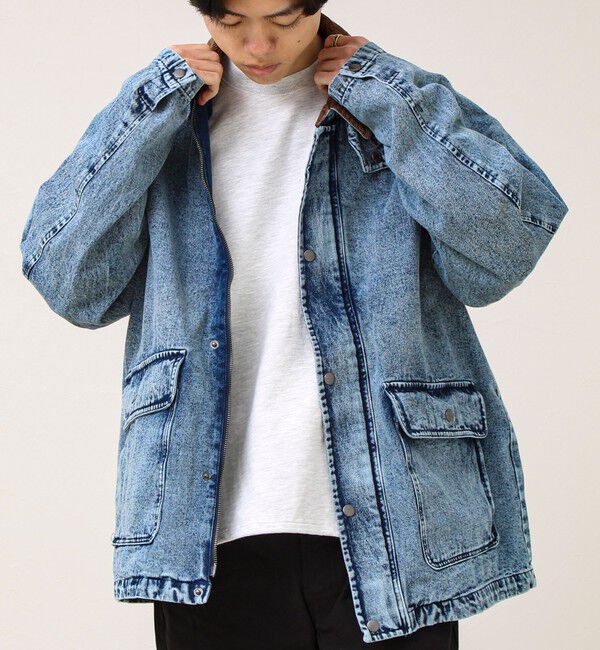 GLOSTER「【ダック地/デニム】衿コール カバーオール」|その他|インディゴブルー