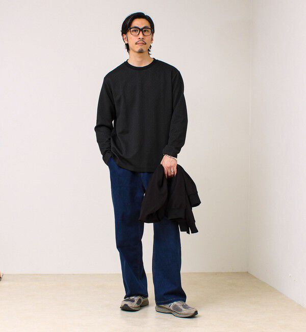 GLOSTER「【素材で魅せる】フクレリンクスジャガードロンT」|Tシャツ・カットソー|