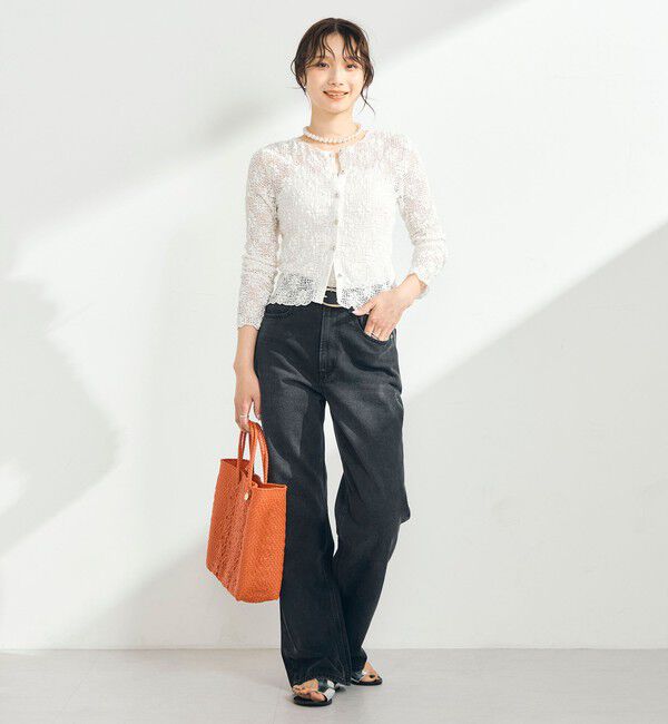 fredy emue「フラワーストレッチレースカーデ」|カーディガン|