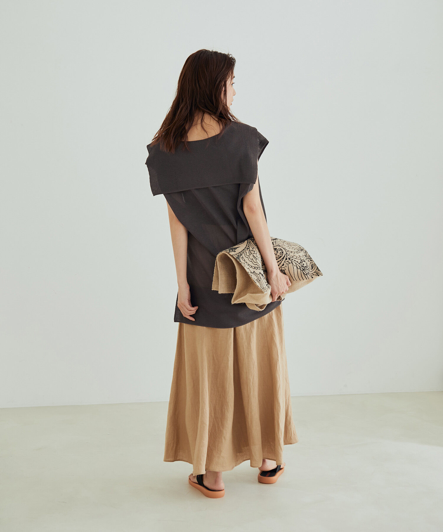 SALON adam et rope'「【セットアップ対応】セーラーカラーシアーベスト」|ベスト・ジレ|