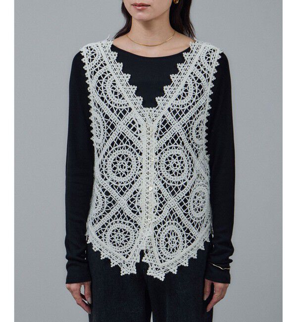 SALON adam et rope'「エンブロイダリーレースジレ」|ベスト・ジレ|