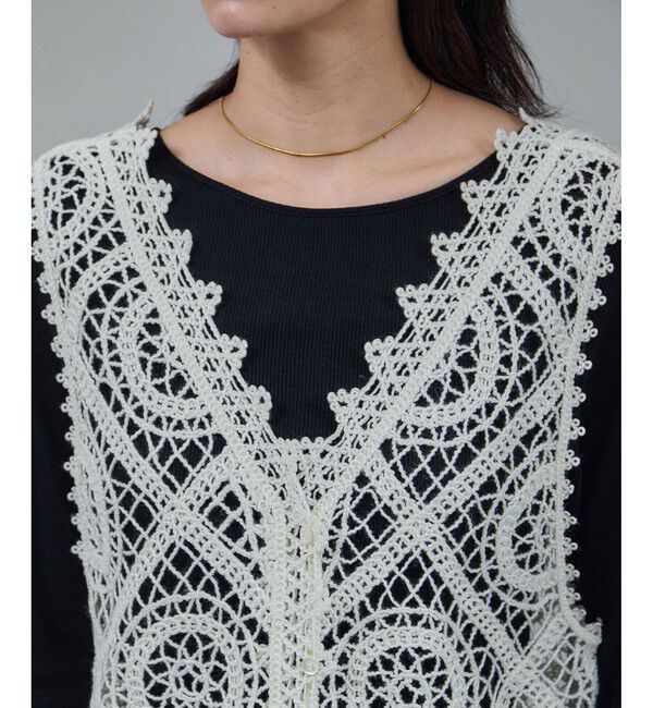 SALON adam et rope'「エンブロイダリーレースジレ」|ベスト・ジレ|