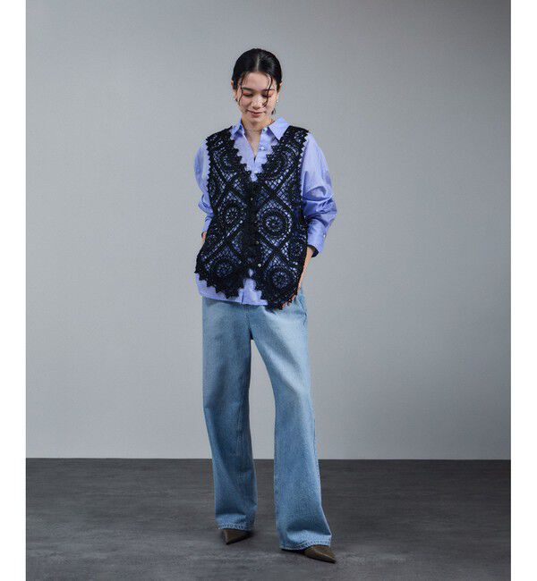 SALON adam et rope'「エンブロイダリーレースジレ」|ベスト・ジレ|