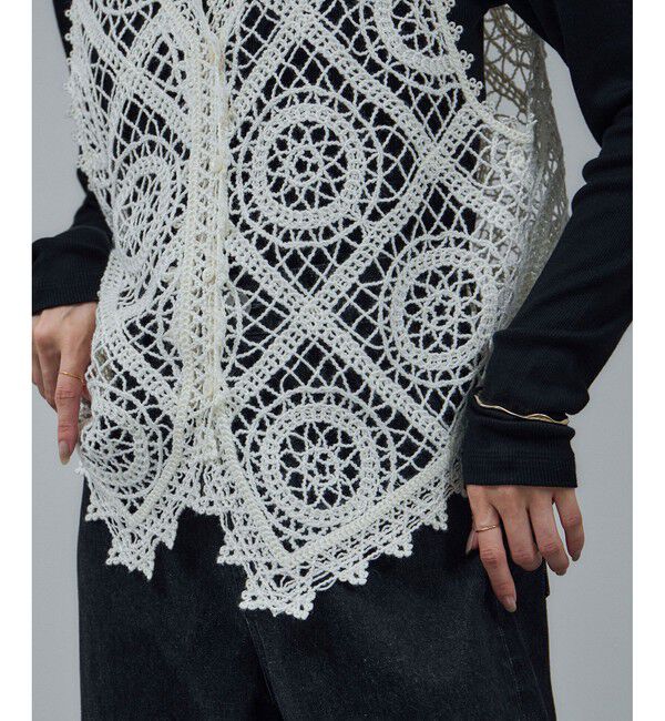 SALON adam et rope'「エンブロイダリーレースジレ」|ベスト・ジレ|