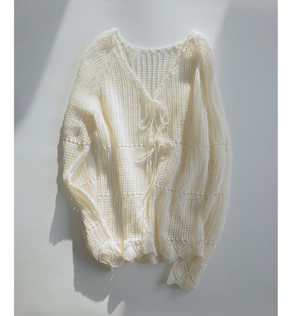 SALON adam et rope'「クロシェニットカーディガン」|カーディガン|オフホワイト(15)