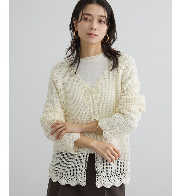 SALON adam et rope'「クロシェニットカーディガン」|カーディガン|