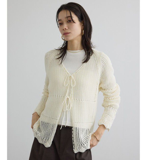 SALON adam et rope'「クロシェニットカーディガン」|カーディガン|