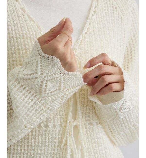 SALON adam et rope'「クロシェニットカーディガン」|カーディガン|