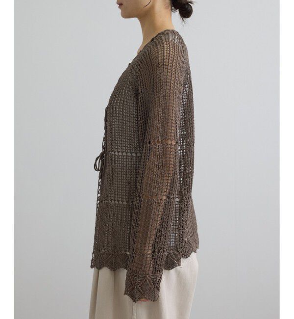 SALON adam et rope'「クロシェニットカーディガン」|カーディガン|