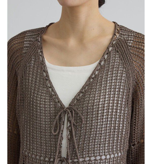 SALON adam et rope'「クロシェニットカーディガン」|カーディガン|