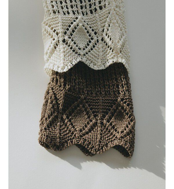 SALON adam et rope'「クロシェニットカーディガン」|カーディガン|