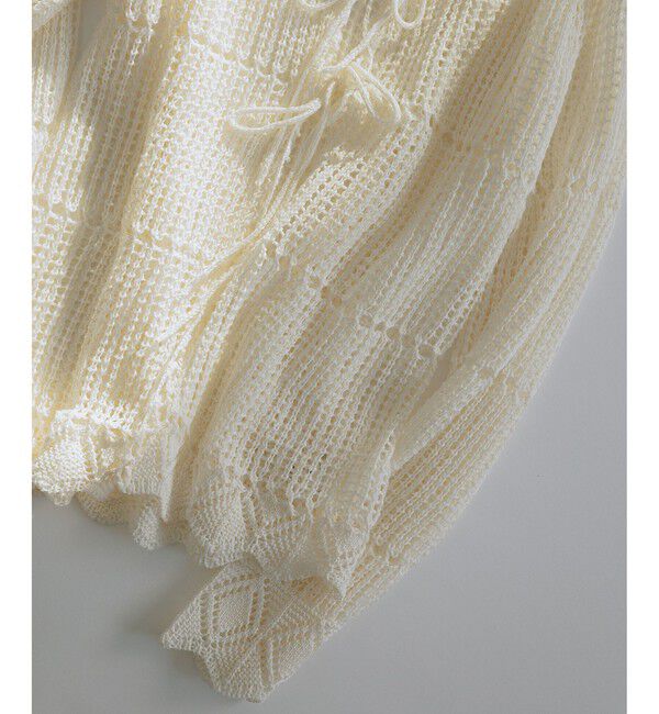 SALON adam et rope'「クロシェニットカーディガン」|カーディガン|