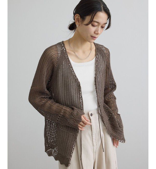 SALON adam et rope'「クロシェニットカーディガン」|カーディガン|