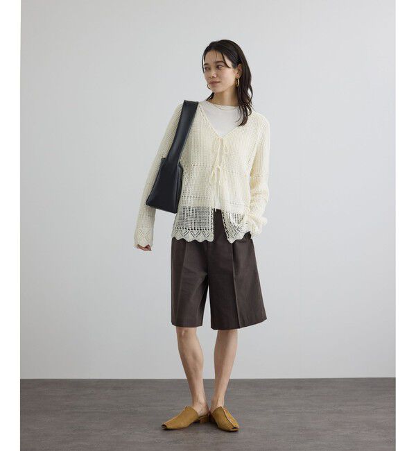 SALON adam et rope'「クロシェニットカーディガン」|カーディガン|