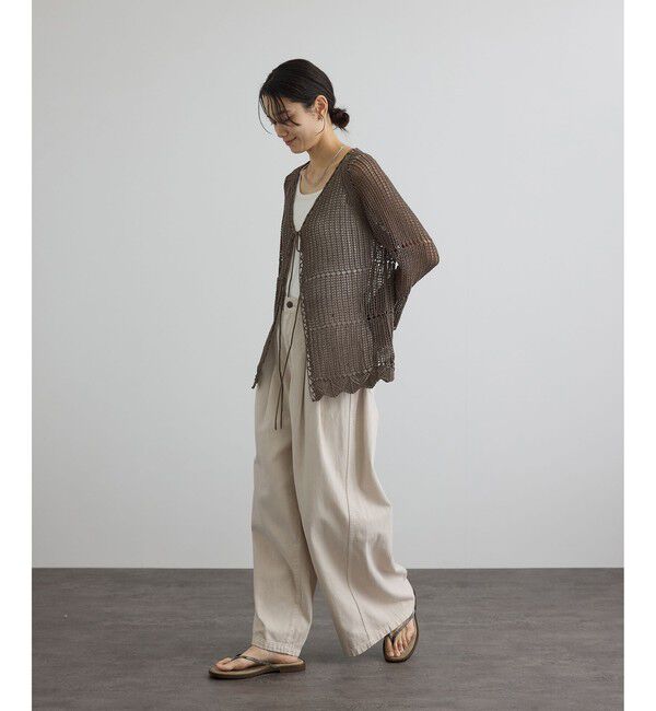 SALON adam et rope'「クロシェニットカーディガン」|カーディガン|