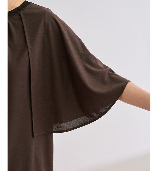 ROPE「【洗える】ケープスリーブ リンキングブラウス」|シャツ・ブラウス|