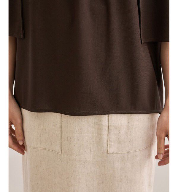 ROPE「【洗える】ケープスリーブ リンキングブラウス」|シャツ・ブラウス|