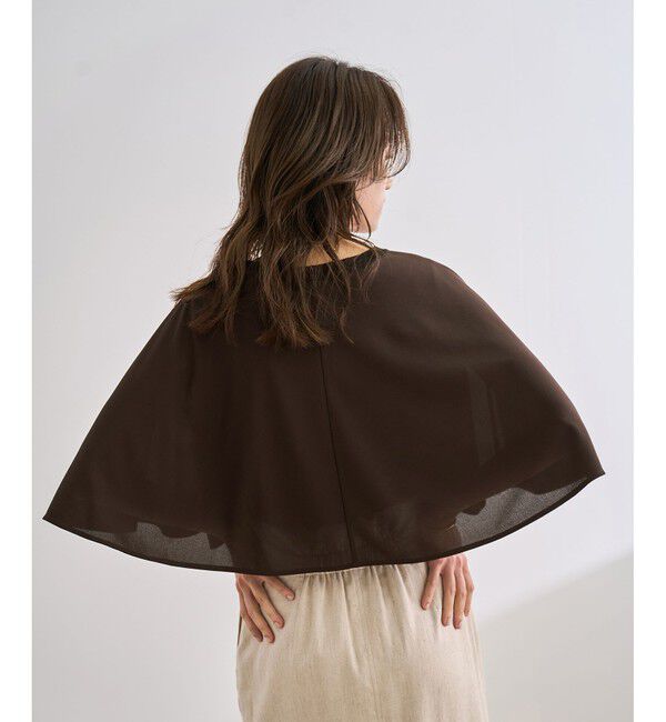 ROPE「【洗える】ケープスリーブ リンキングブラウス」|シャツ・ブラウス|