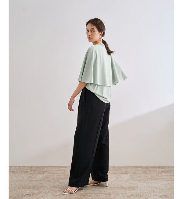 ROPE「【洗える】ケープスリーブ リンキングブラウス」|シャツ・ブラウス|