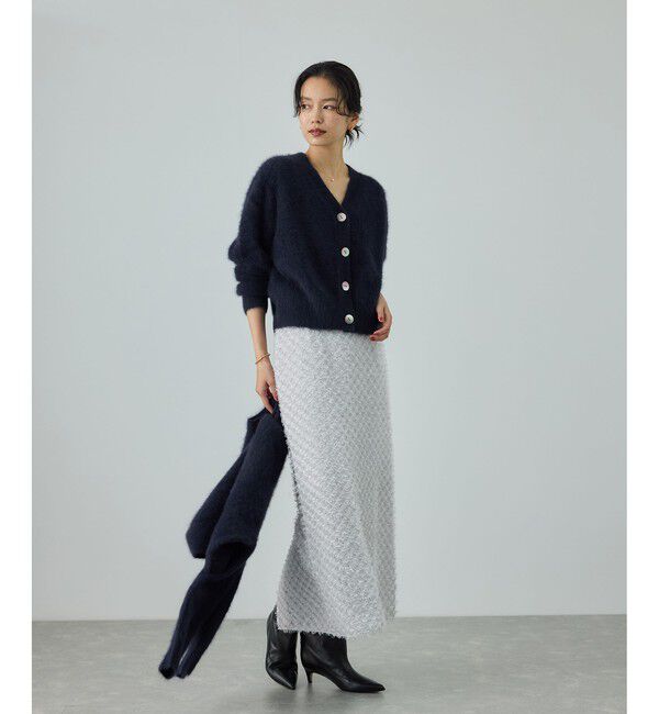 ROPE「フォックスカシミヤニットカーディガン/イージーケア・アンサンブル対応」|カーディガン|