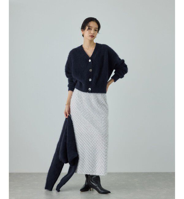 ROPE「フォックスカシミヤニットカーディガン/イージーケア・アンサンブル対応」|カーディガン|