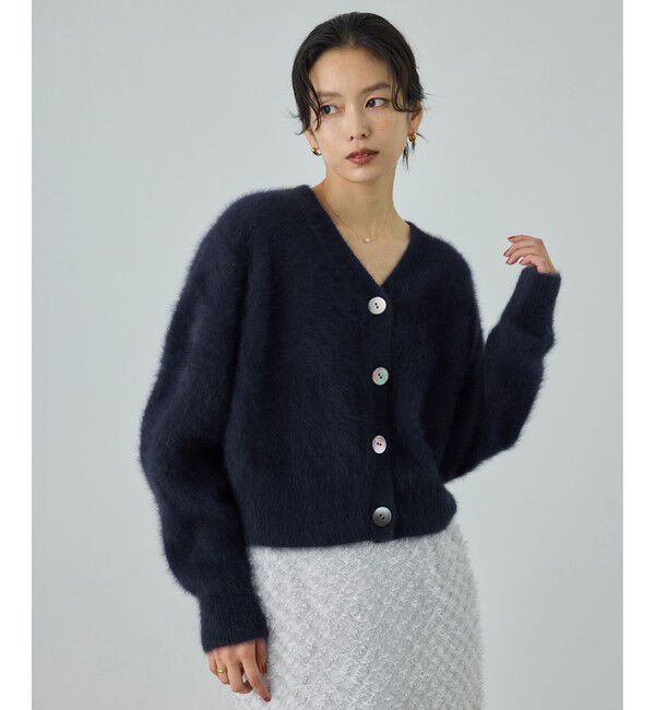 ROPE「フォックスカシミヤニットカーディガン/イージーケア・アンサンブル対応」|カーディガン|