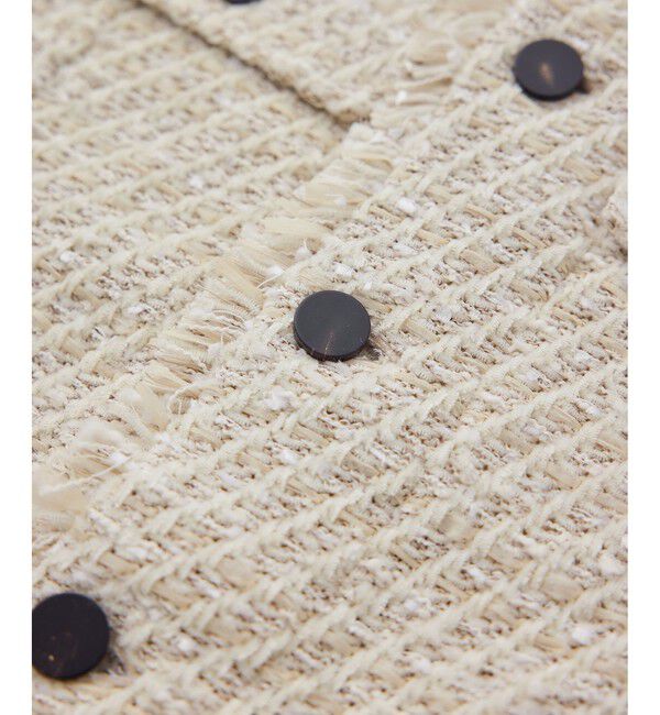 ROPE「【COOHEM(コーヘン)】BASIC TWEED VELVET JACKET」|ノーカラージャケット|