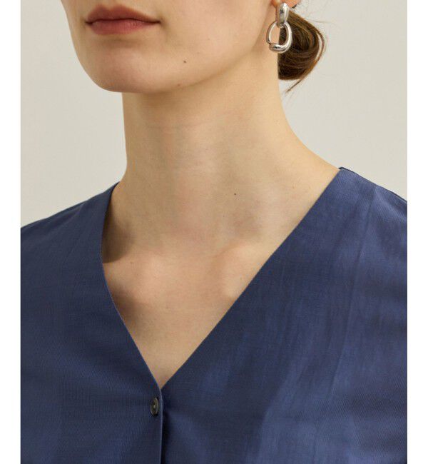 ROPE「【洗える】パフスリーブシアーペプラムブラウス」|シャツ・ブラウス|