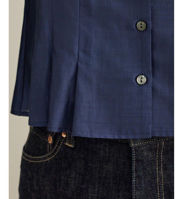 ROPE「【洗える】パフスリーブシアーペプラムブラウス」|シャツ・ブラウス|