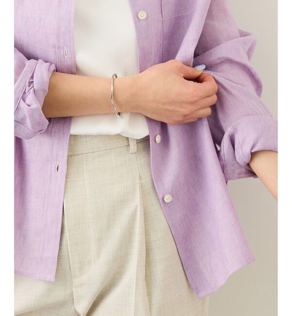 ROPE「リネンシルクコットンシャツ(無地＆ストライプ)/イージーケア・セットアップ対応」|シャツ・ブラウス|