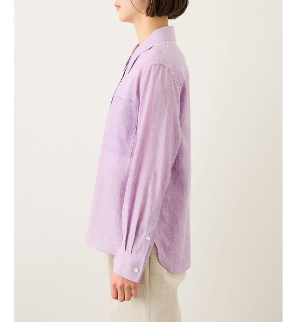 ROPE「リネンシルクコットンシャツ(無地＆ストライプ)/イージーケア・セットアップ対応」|シャツ・ブラウス|