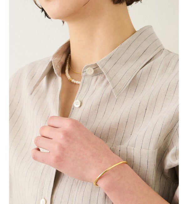 ROPE「リネンシルクコットンシャツ(無地＆ストライプ)/イージーケア・セットアップ対応」|シャツ・ブラウス|