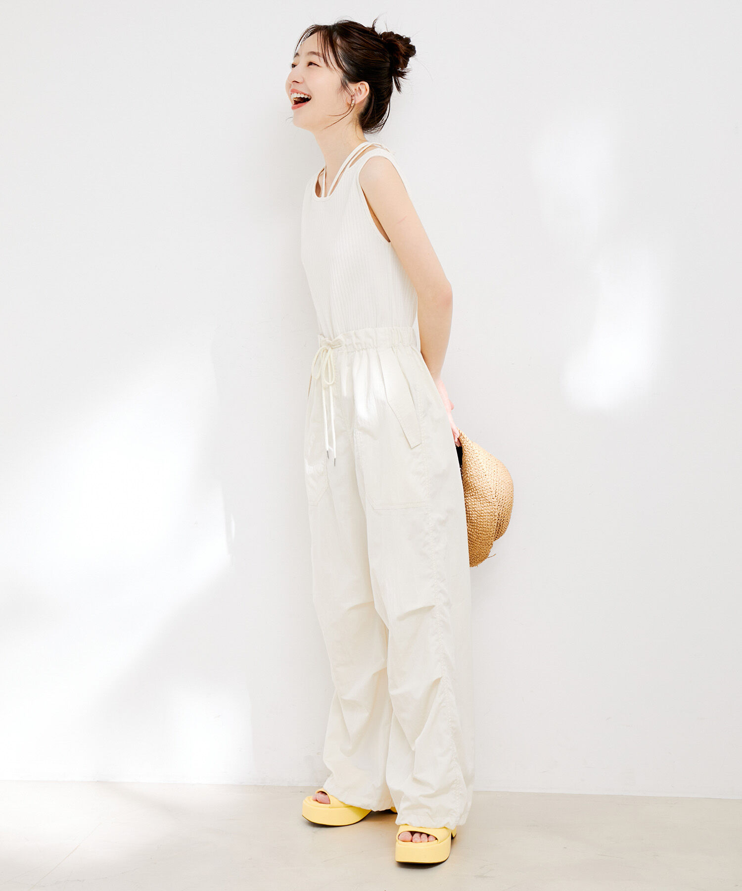 VIS「ネックストラップテレコリブタンクトップ」|タンクトップ|