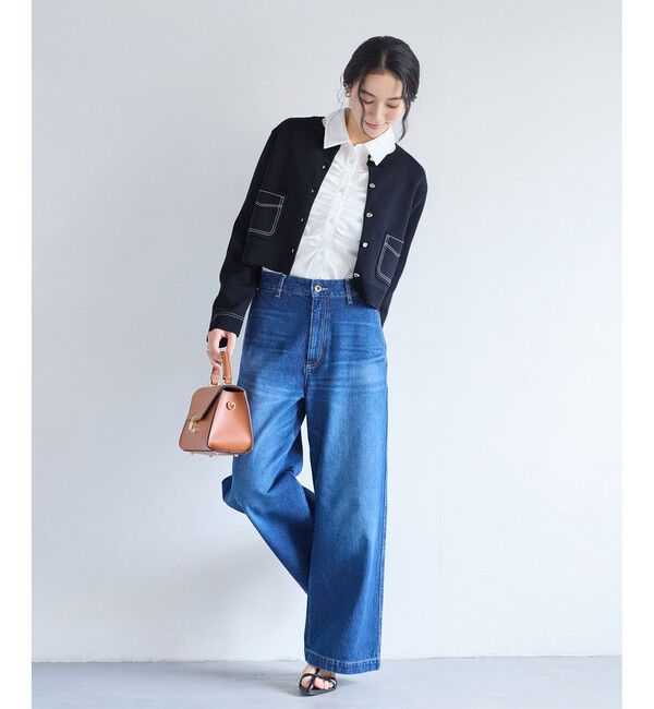 VIS「ステッチワークニットジャケット」|カーディガン|