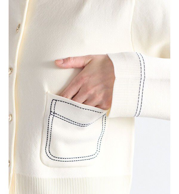 VIS「ステッチワークニットジャケット」|カーディガン|