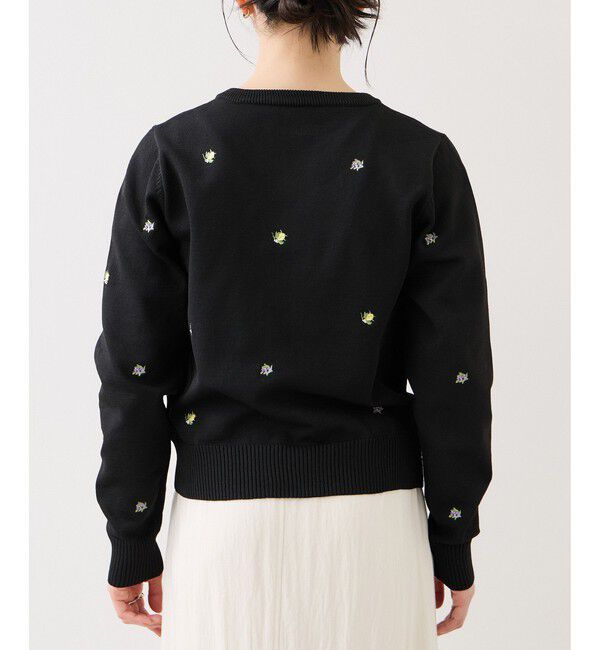 VIS「【WEB限定】フルーツ刺しゅうクルーネックカーディガン」|カーディガン|