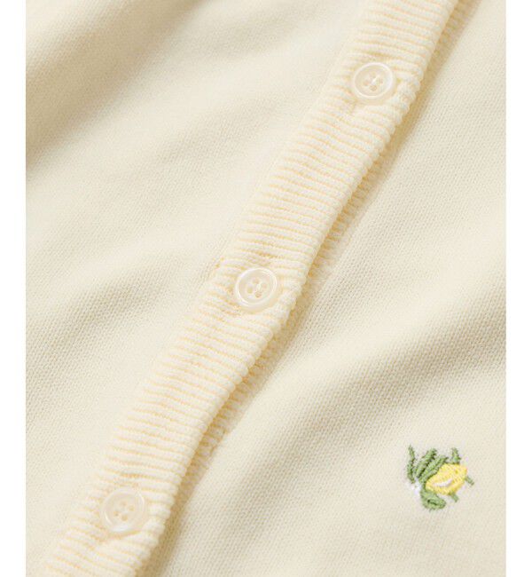 VIS「【WEB限定】フルーツ刺しゅうクルーネックカーディガン」|カーディガン|