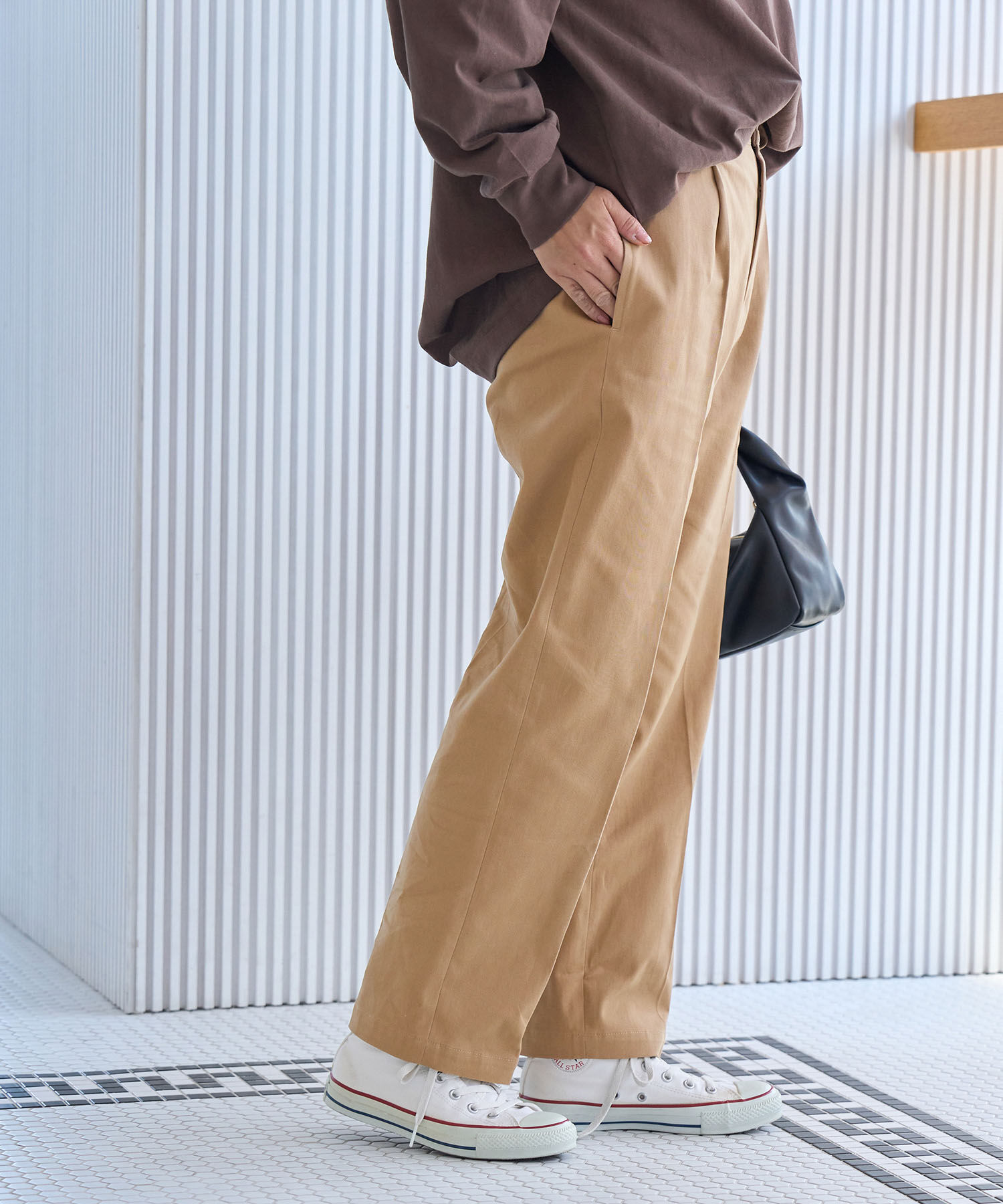 ROPE' PICNIC R「リンクコーデ/綿ストレッチチノパンツ」|チノ|