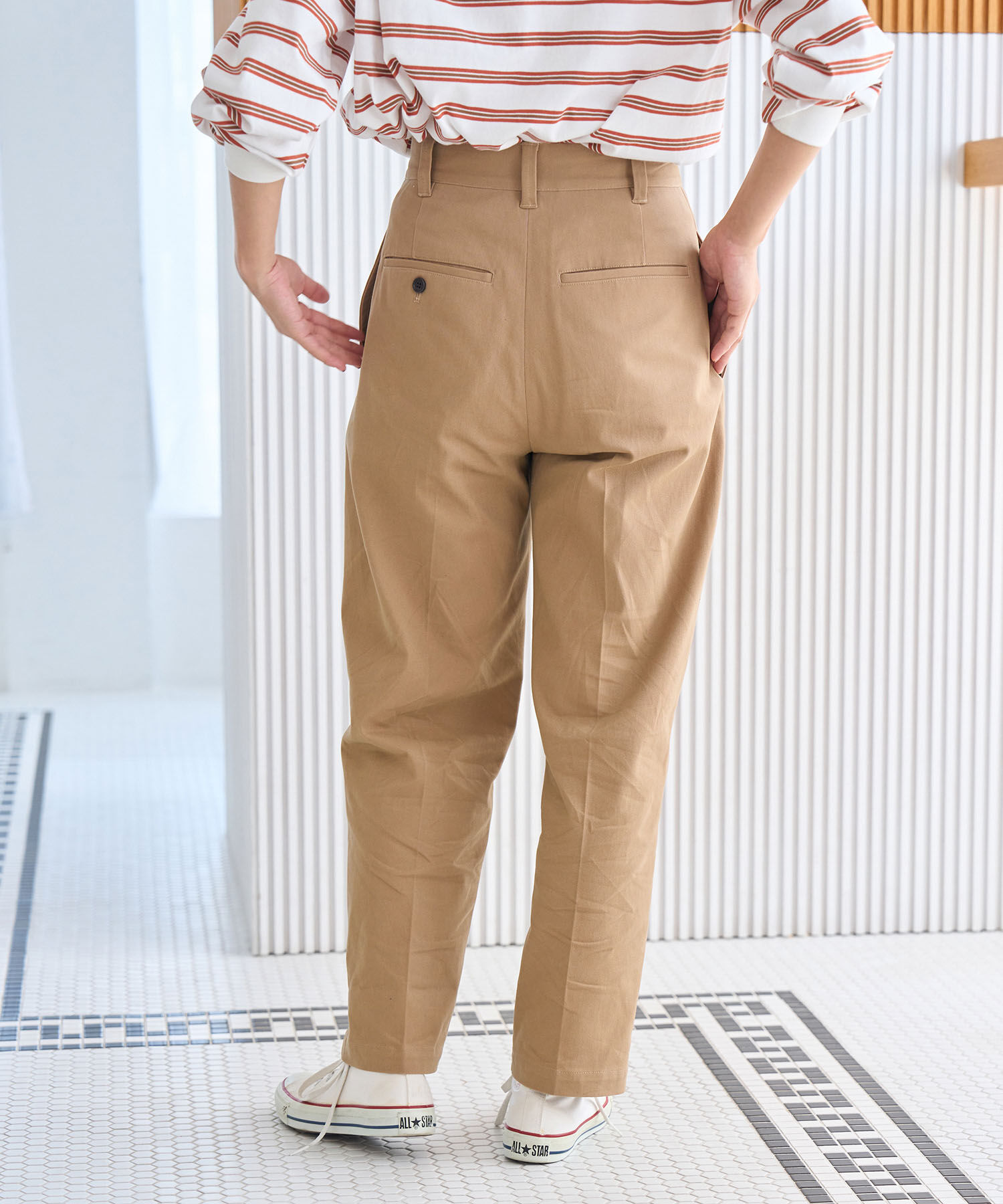 ROPE' PICNIC R「リンクコーデ/綿ストレッチチノパンツ」|チノ|