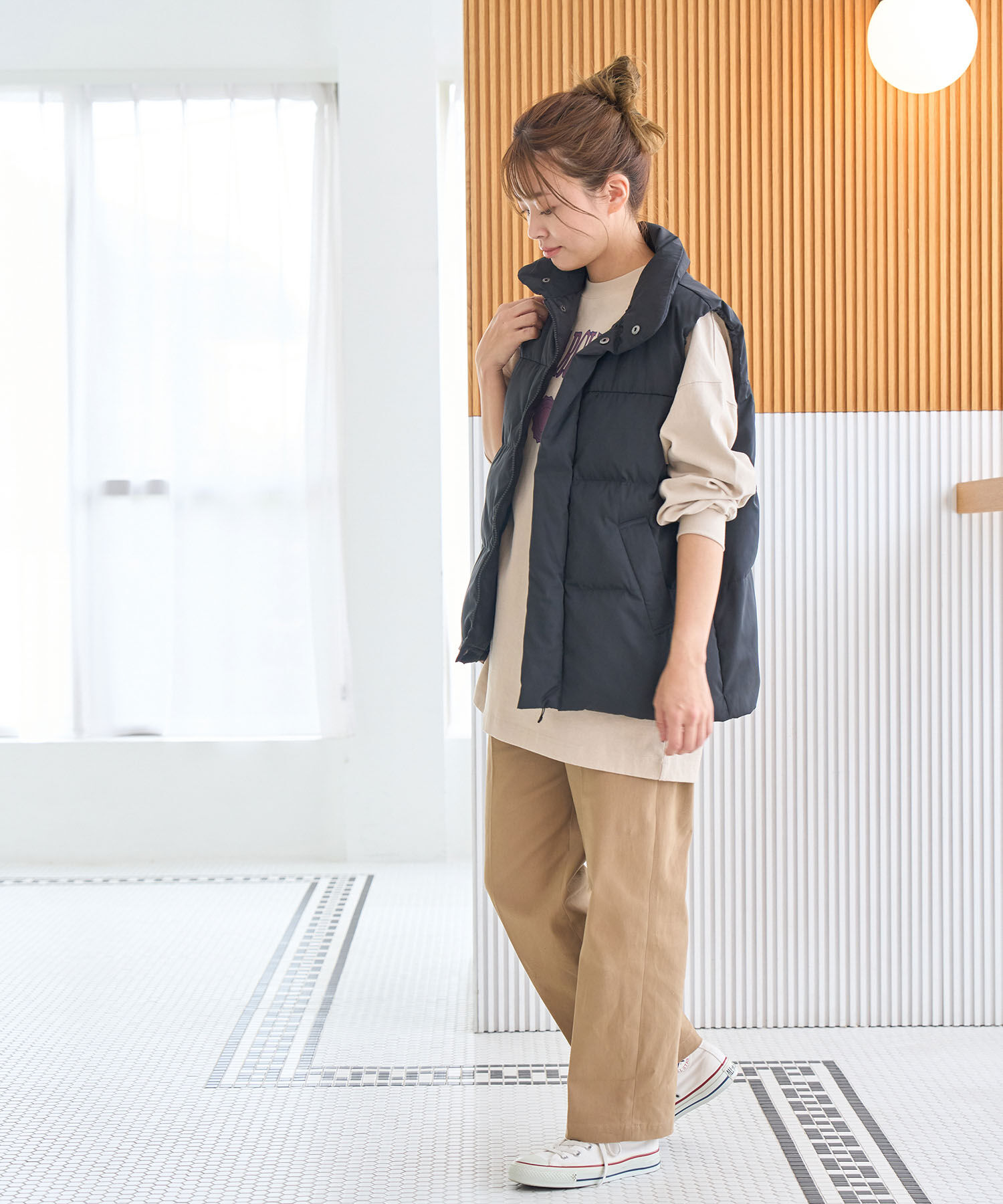 ROPE' PICNIC R「リンクコーデ/綿ストレッチチノパンツ」|チノ|