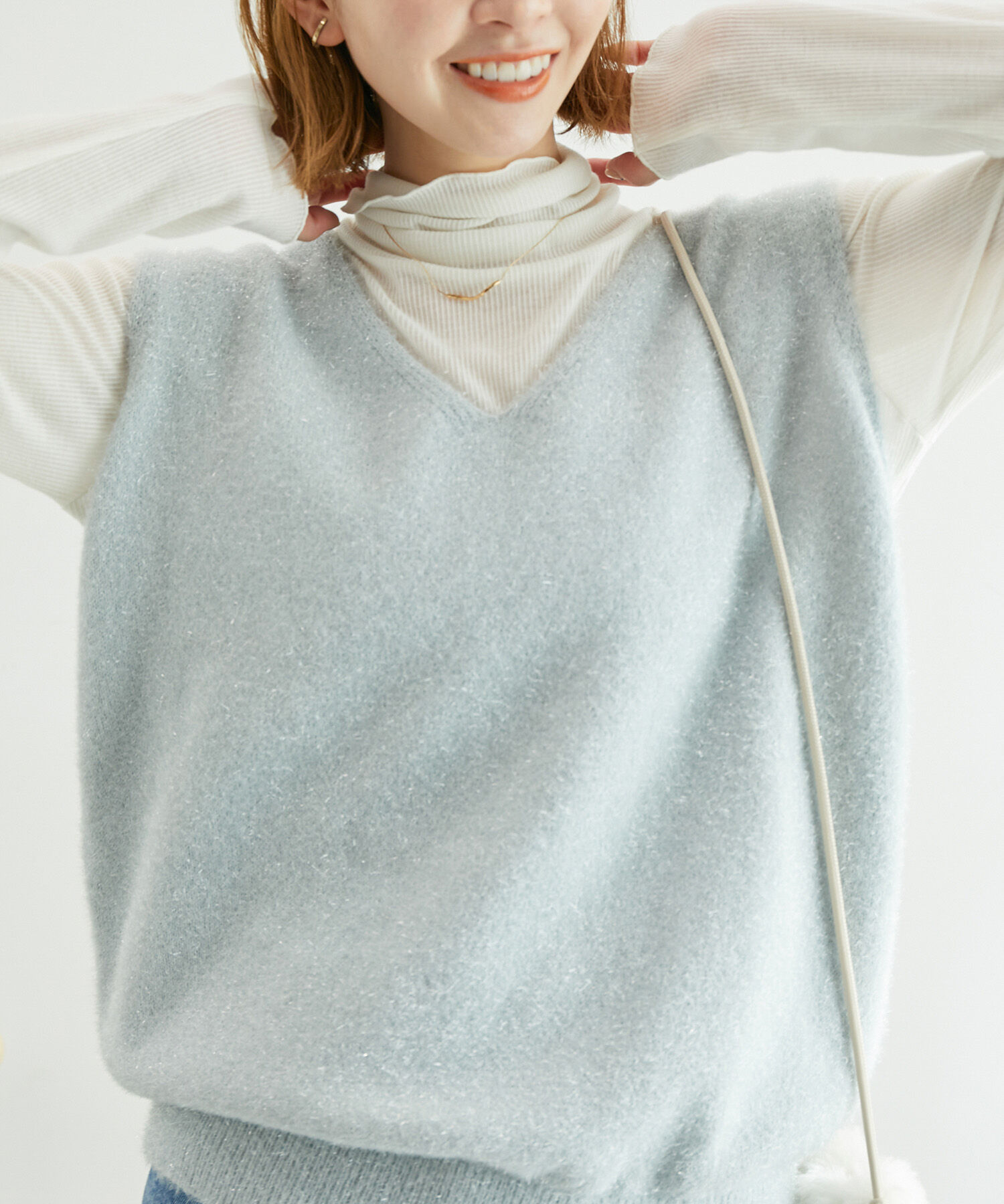 Rope&rsquo;Picnic「ガラスヤーンニットベスト」|ベスト・ジレ|