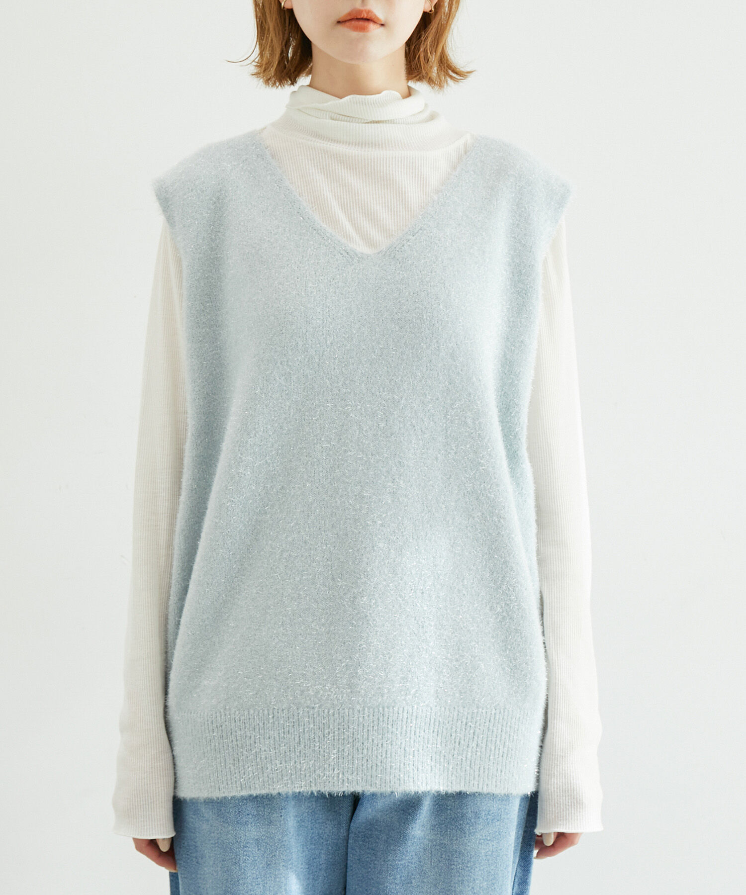 Rope&rsquo;Picnic「ガラスヤーンニットベスト」|ベスト・ジレ|