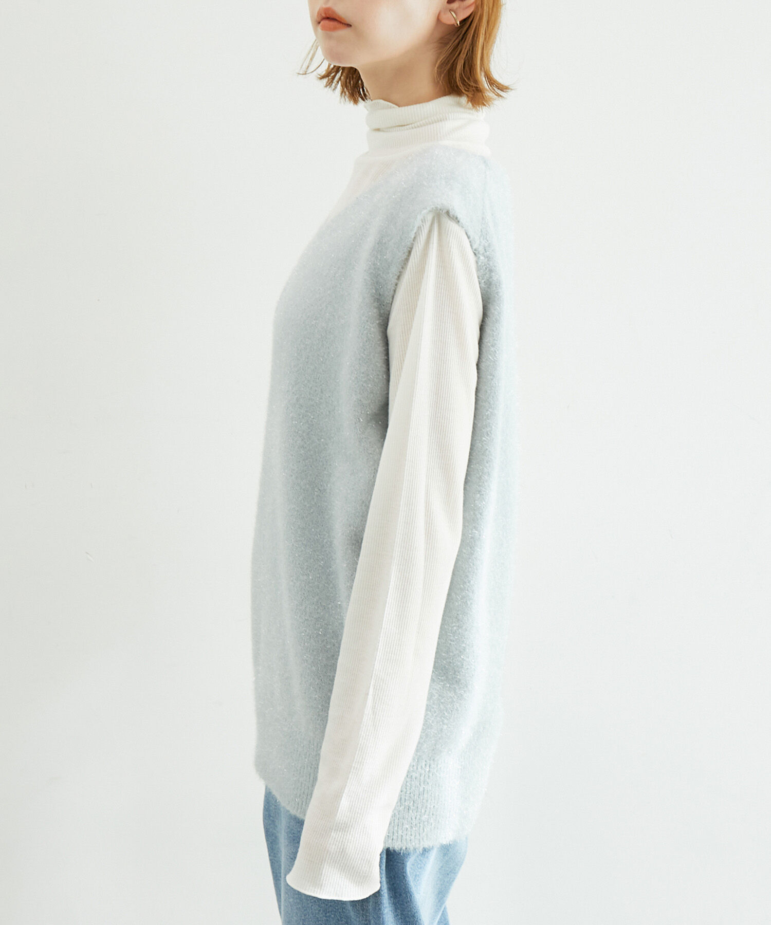 Rope&rsquo;Picnic「ガラスヤーンニットベスト」|ベスト・ジレ|