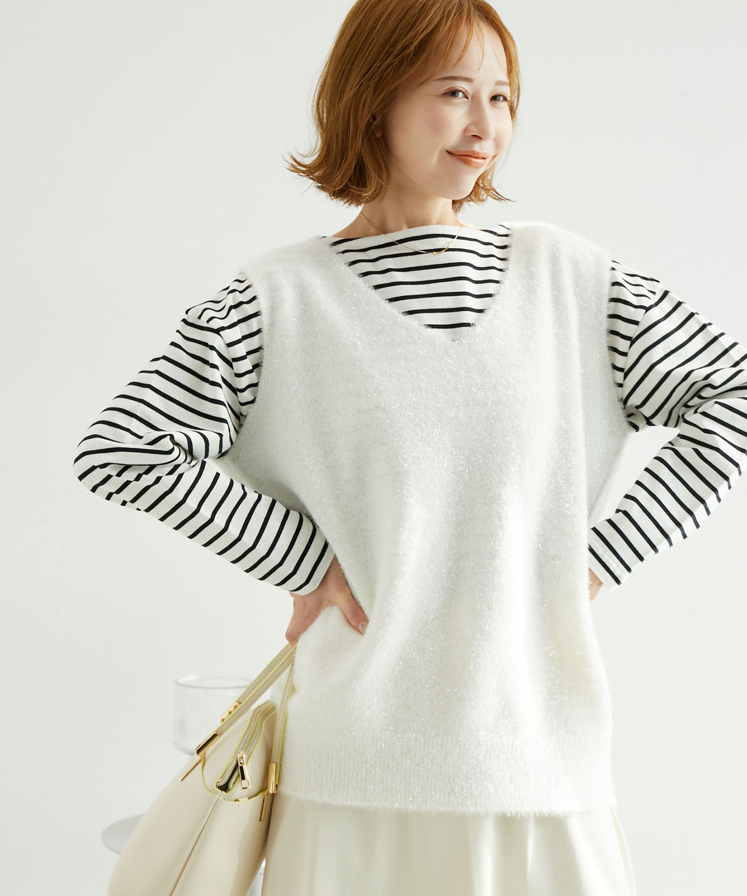 Rope&rsquo;Picnic「ガラスヤーンニットベスト」|ベスト・ジレ|