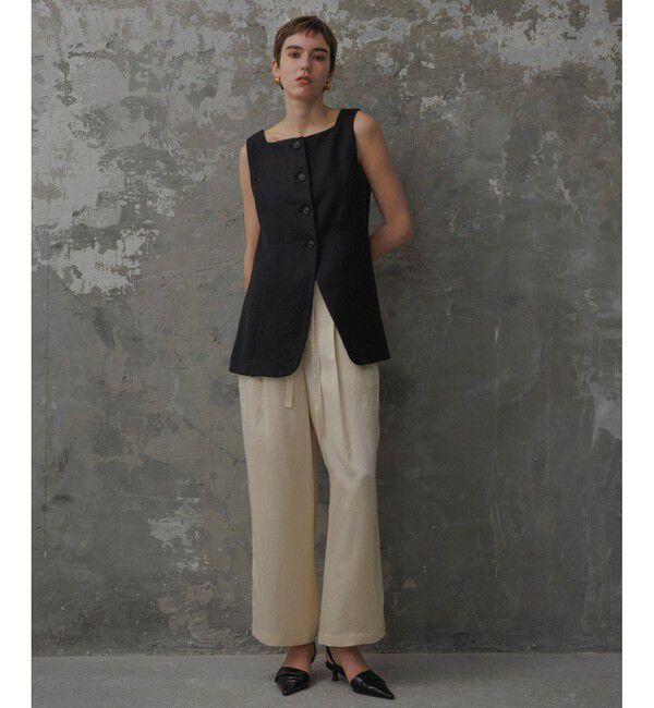 ADAM ET ROPE'「【EMOELLE】スクエアネックジレトップス」|ベスト・ジレ|