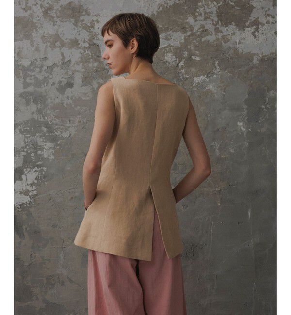 ADAM ET ROPE'「【EMOELLE】スクエアネックジレトップス」|ベスト・ジレ|