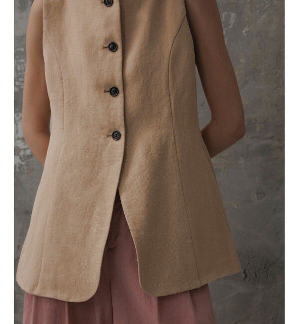 ADAM ET ROPE'「【EMOELLE】スクエアネックジレトップス」|ベスト・ジレ|