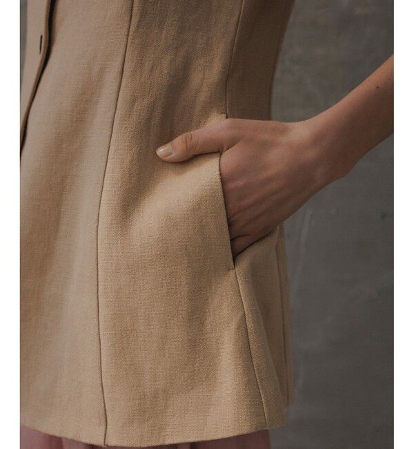 ADAM ET ROPE'「【EMOELLE】スクエアネックジレトップス」|ベスト・ジレ|