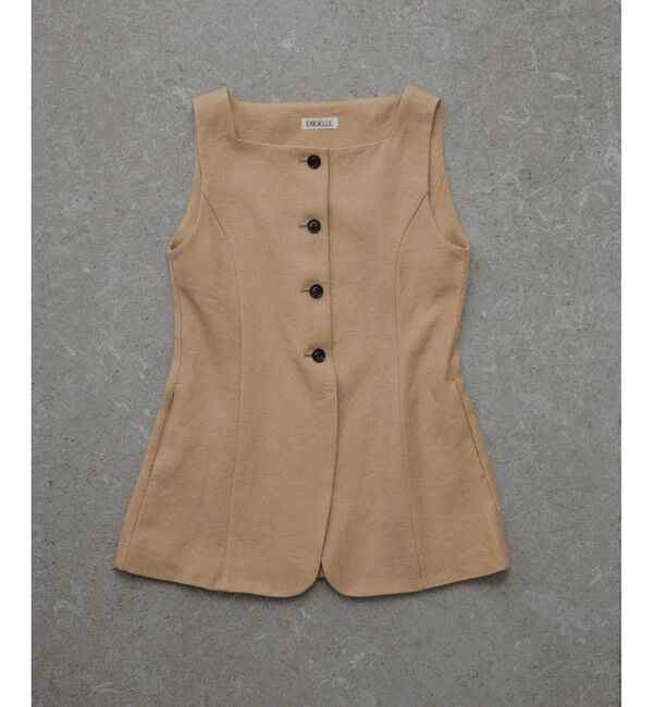 ADAM ET ROPE'「【EMOELLE】スクエアネックジレトップス」|ベスト・ジレ|